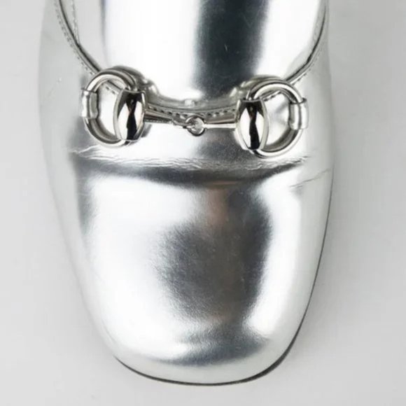 Gucci Metallic Horsebit Loafers - Picture 7 of 11